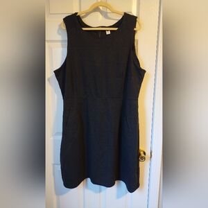 Old Navy Dark Grey Sleeveless Dress With Back Zipper And Pockets